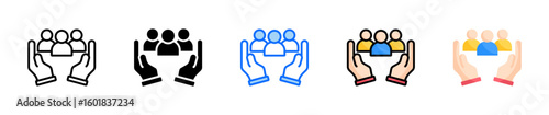 Team Diversity Icon Set Multiple Style Collection