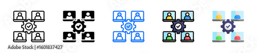 Collaborative Tools Icon Set Multiple Style Collection