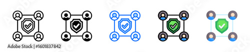 Team Trust Icon Set Multiple Style Collection