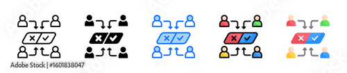 Collaborative Decision Making Icon Set Multiple Style Collection