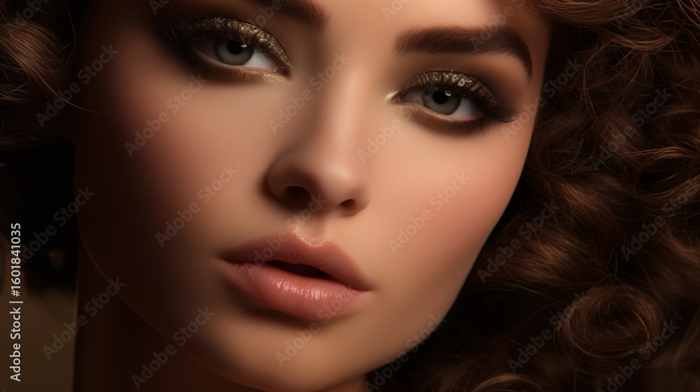 custom made wallpaper toronto digitalAutumnal Glow Hot Fiery Eye Makeup Art, Cosmic vintage Eye Fantasy eye shadow design of 2025.
