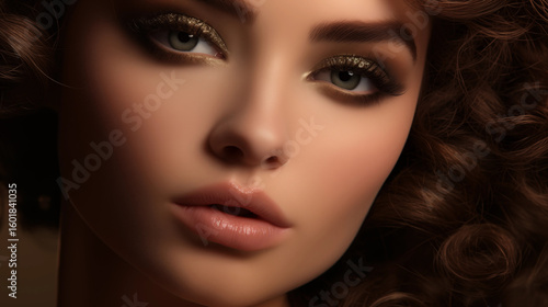 Wallpaper Mural Autumnal Glow Hot Fiery Eye Makeup Art, Cosmic vintage Eye Fantasy eye shadow design of 2025.
 Torontodigital.ca