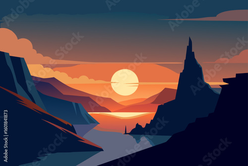 sunrise over the mountains