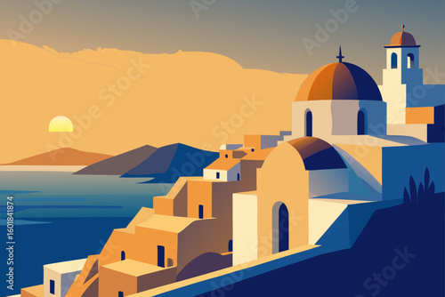 oia village in santorini greece