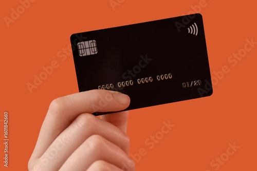 Female hand with credit car...