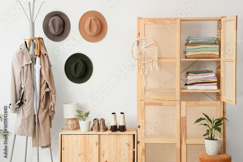 Interior of light room with...