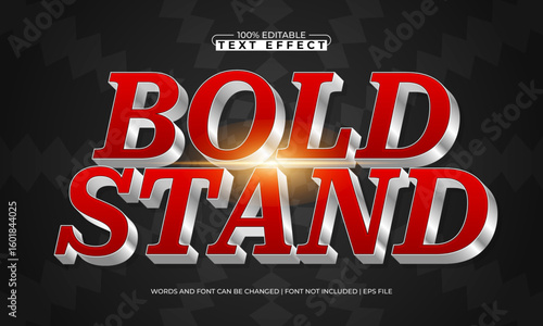 bold stand editable text effect with a super and hero text style