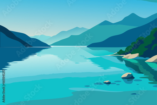 mountain lake in the mountains