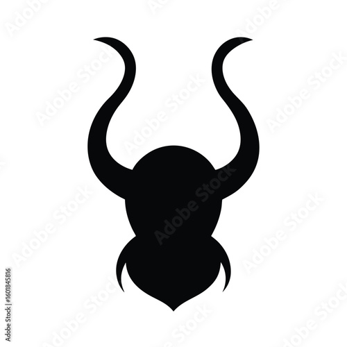 devil horns and tail vector silhouette.eps