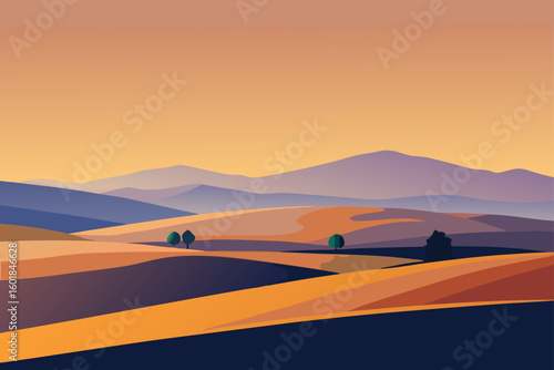 sunset in the sahara