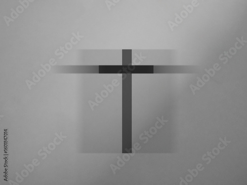 Cross christian god religion on shadow wall floor background, jesus church worship pray catholic grace christ, symbols christ love holy spiritual hope peach victory spirit meditation catholicism