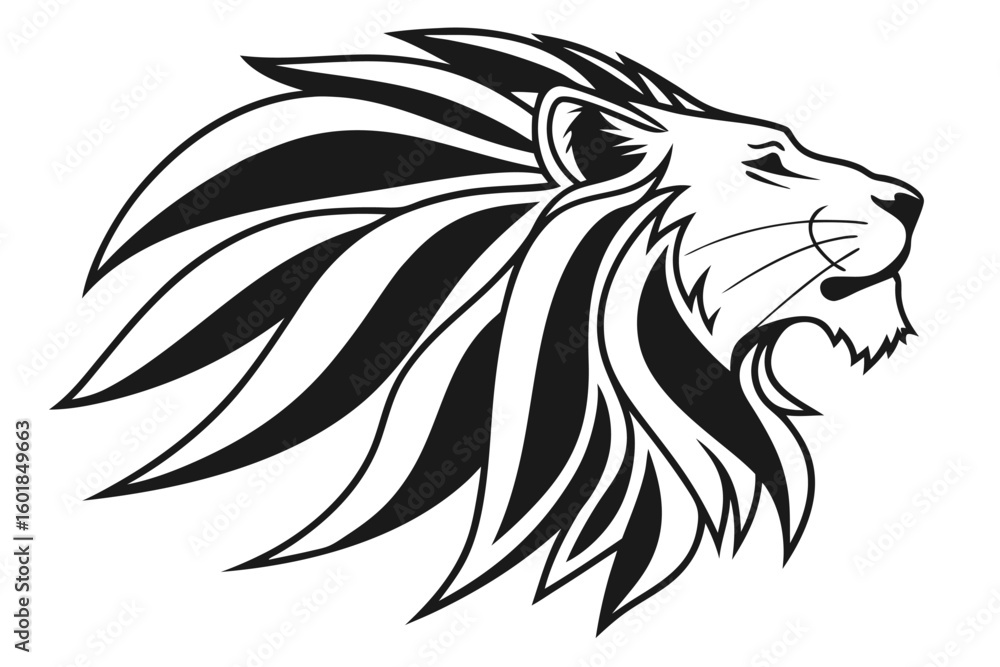 Fototapeta premium lion head tattoo