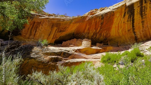 Tableau sur toile Monarch Cave is located in Butler Wash on the east side of Comb Ridge near Bluff, Utah