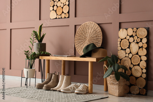 Interior of hallway with wo...