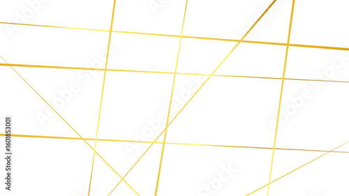 Abstract white background with random golden lines, Metal grid isolated on the white background. nervures de Feuillet mores, 