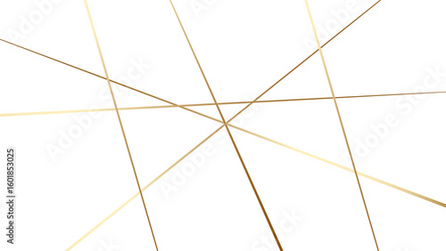 Abstract white background with random golden lines, Metal grid isolated on the white background. nervures de Feuillet mores, 
