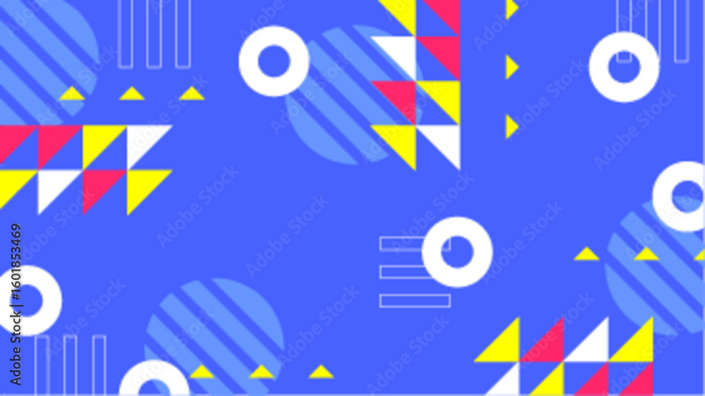 Obraz premium Vibrant blue geometric shapes for modern backgrounds, web design, posters, banners, social media graphics, and contemporary visual projects.