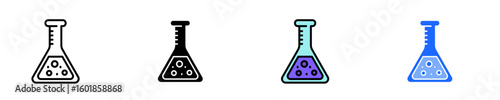 Laboratory Flask  Icon Set Multiple Stlye Collection