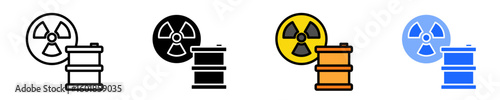 Radioactive Material Handling  Icon Set Multiple Stlye Collection