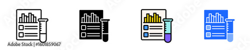 Experimental Data Analysis  Icon Set Multiple Stlye Collection