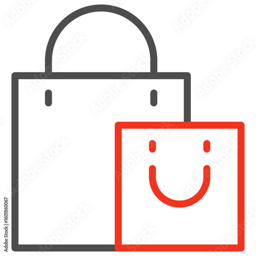 The icon of two shopping bags is related to shopping activities, bulk purchases in the context of shopping activities or virtual shopping baskets