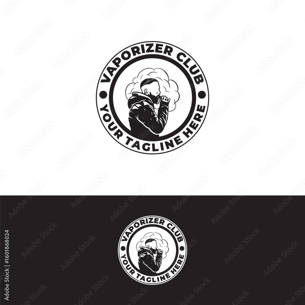 Fototapeta premium Smoking electronic cigarettes logo design template