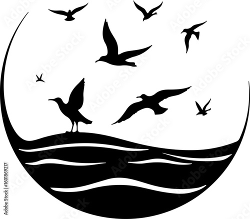 silhouettes of birds, bird, silhouette, vector, animal, flying, illustration, nature, birds, black, fly, wing, sea, icon, wings, fish, dove, wild, wildlife, pigeon, drawing, seagull, sky, animals, fre