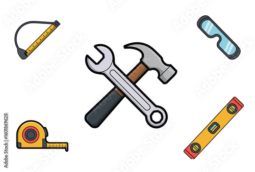 Essential tools for DIY projects and construction work, ready for your next build.