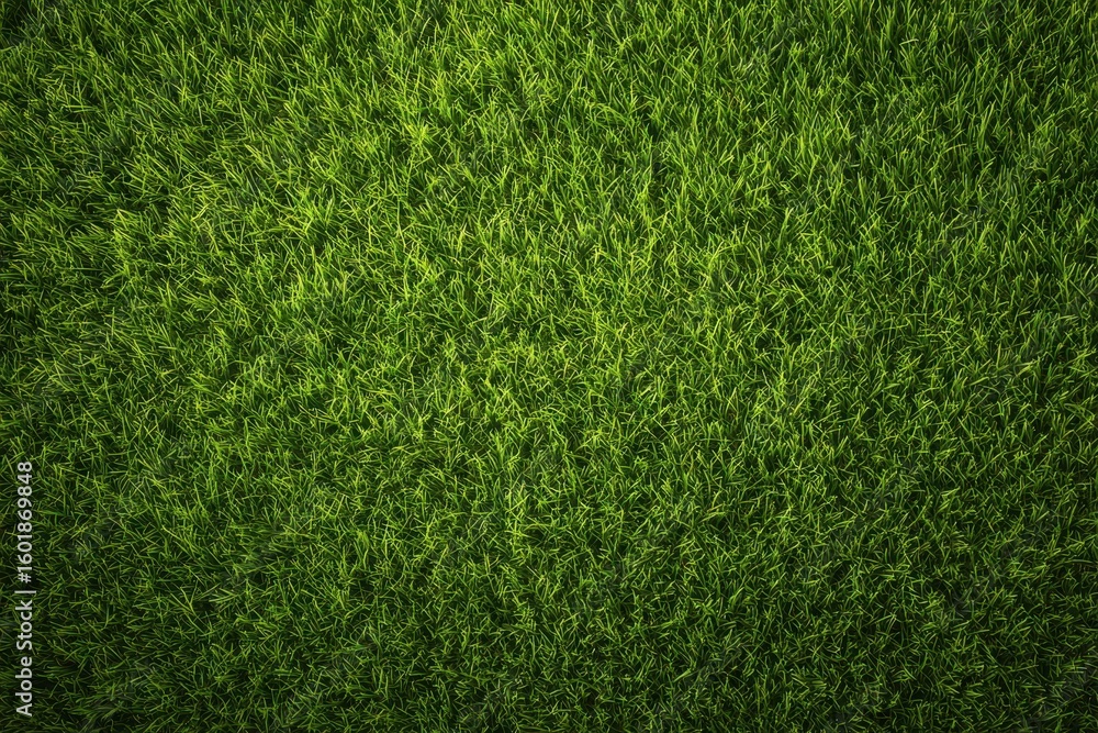 Obraz premium Green grass backdrop aerial view