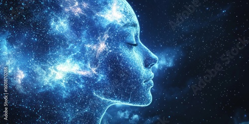 A sci-fi-inspired vision of consciousness expanding into an AI-powered digital universe