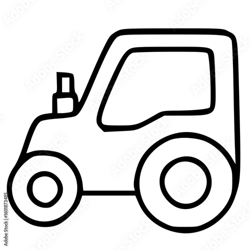 Cartoon construction truck vehicle coloring page for toddlers
