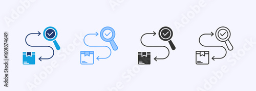 Traceability Icon Set Multiple Style Collection