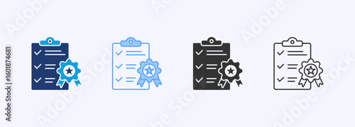 Standardization Icon Set Multiple Style Collection