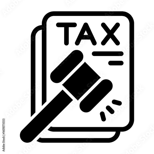 Tax Penalty Semi Solid Icon Style