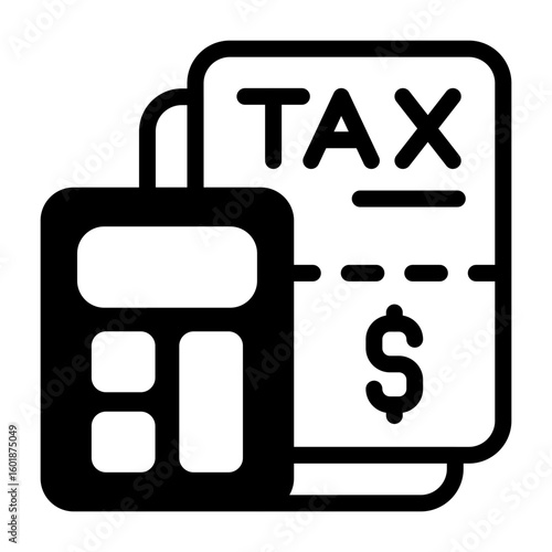Tax Deductions Semi Solid Icon Style