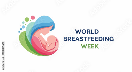 Celebrate World Breastfeeding Week with this nurturing mother and baby graphic
