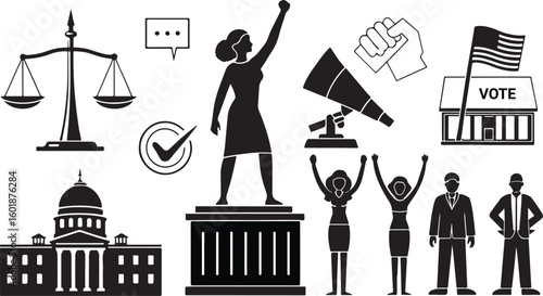 Symbols of Justice, Democracy, and Empowerment