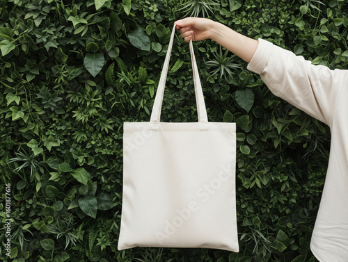 This white totebag mockup is ideal for promoting eco-friendly brand identity or design.