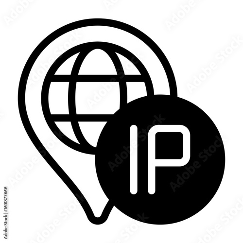 IP Address Semi Solid Icon Style