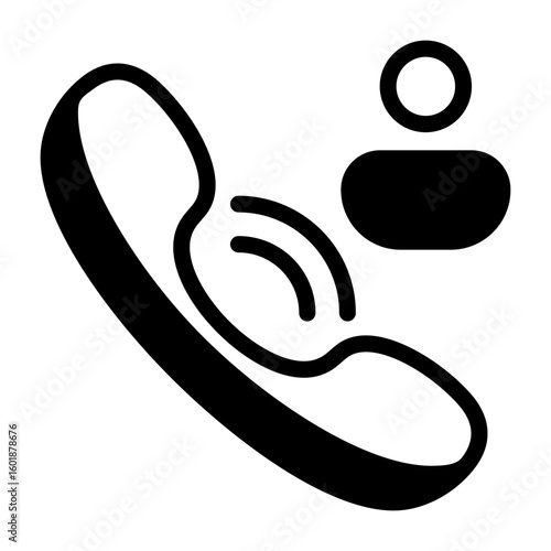 Contact Semi Solid Icon Style