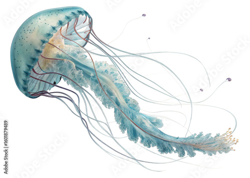 jellyfish on a isolated transparent background	
