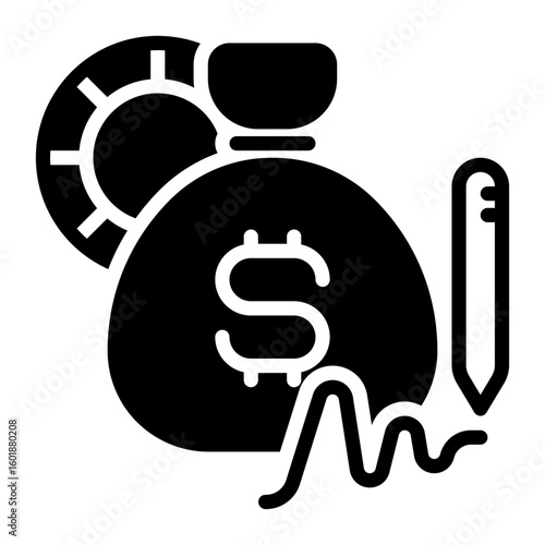 loan icon, glyph icon style