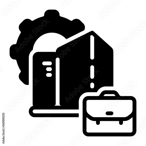 building icon, glyph icon style