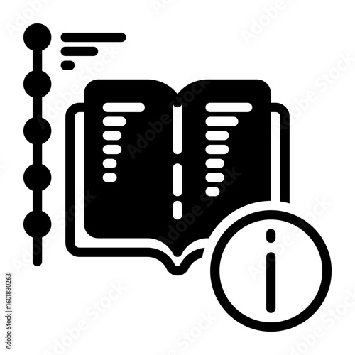 Instruction icon, glyph icon style