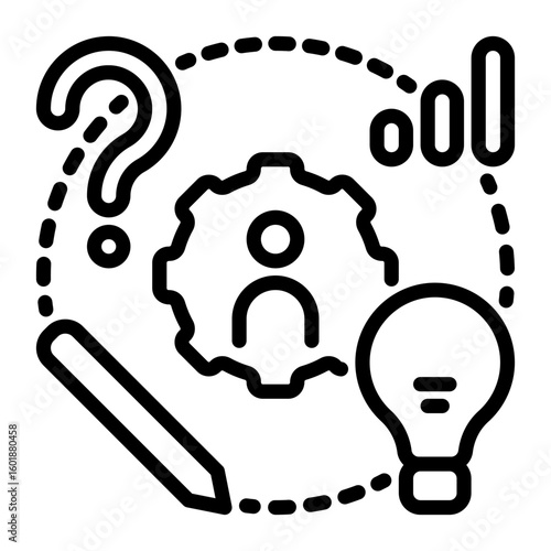 Teamwork icon, line icon style