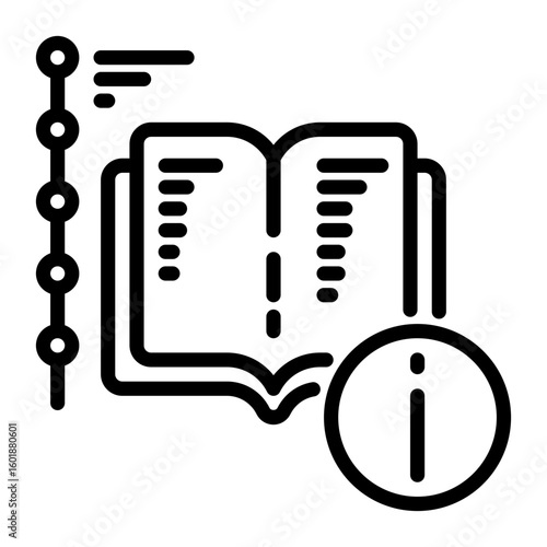 Instruction icon, line icon style