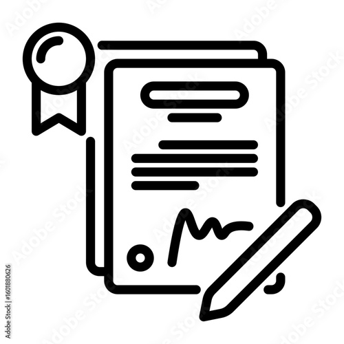 contract icon, line icon style