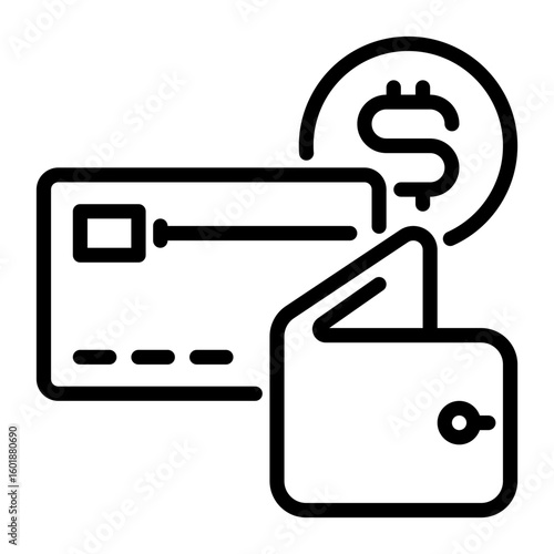 payment icon, line icon style