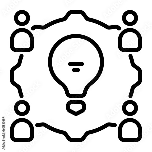 management icon, line icon style
