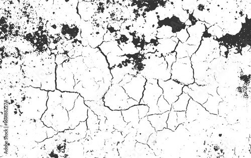 texture of old wall, a black and white vintage of cracked concrete scribble effect, Texture soil dry crack background pattern. Black grunge effect on white background.	